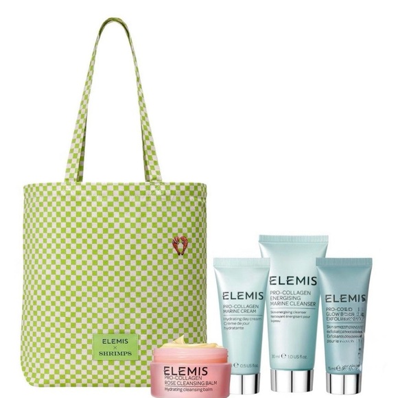 Elemis x Shrimps Glow Discovery Kit Pro-Collagen Skincare with Tote Bag - Picture 1 of 7